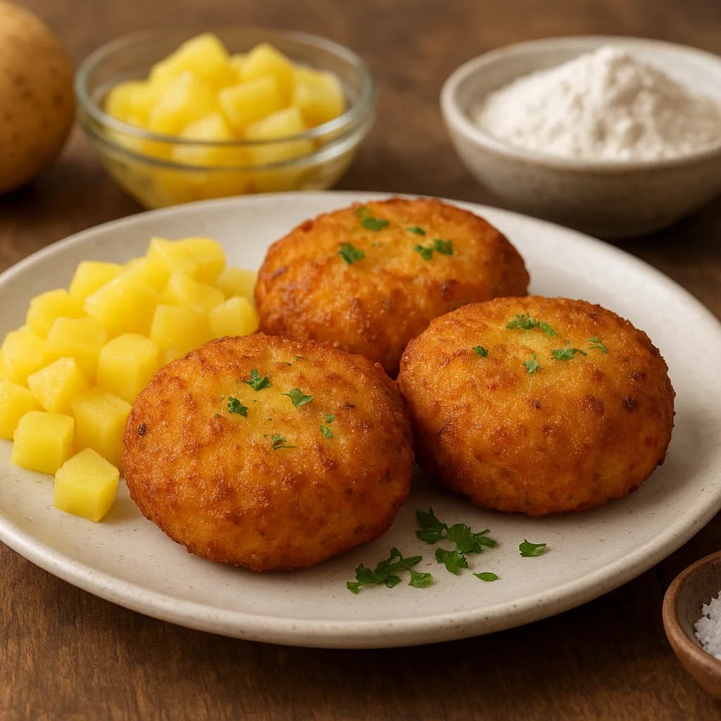 Bolinho de Batata com Abacaxi