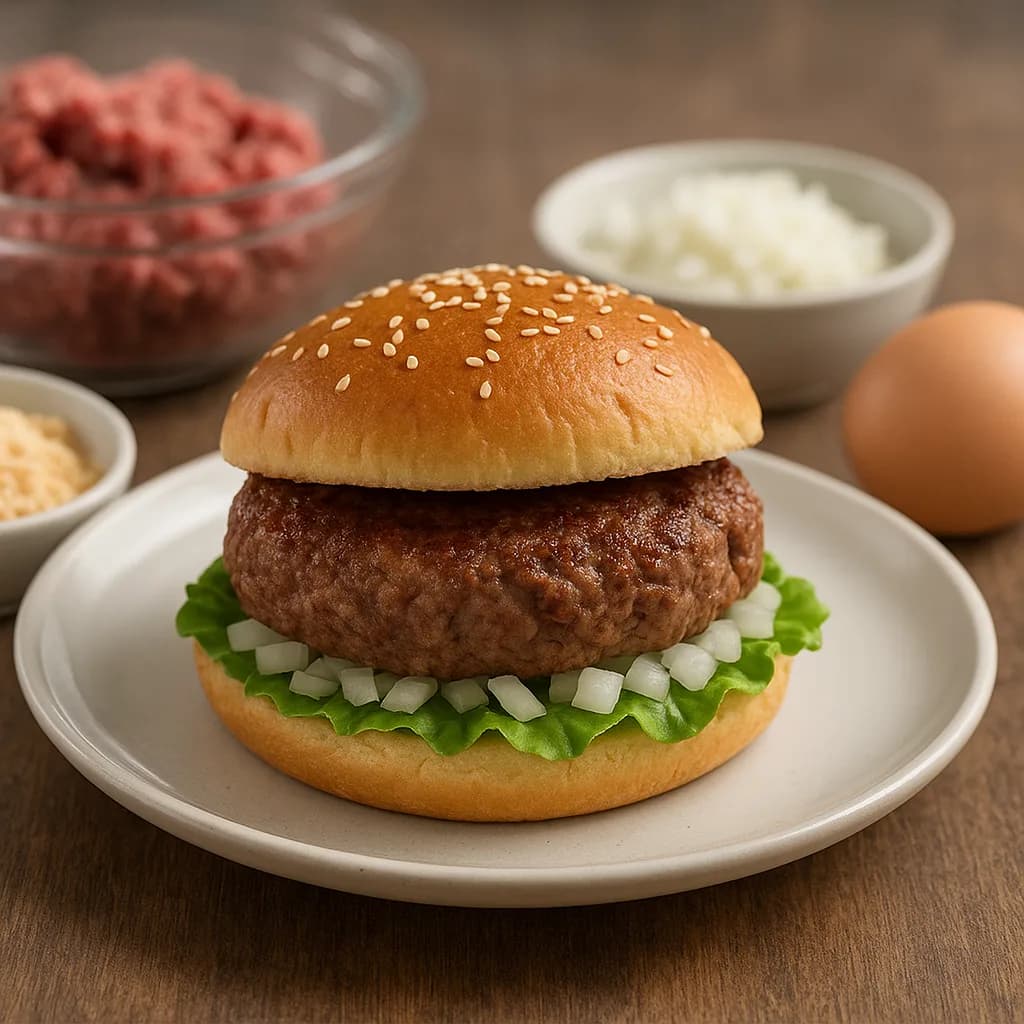 Hambúrguer Caseiro de Carne Moída